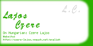 lajos czere business card